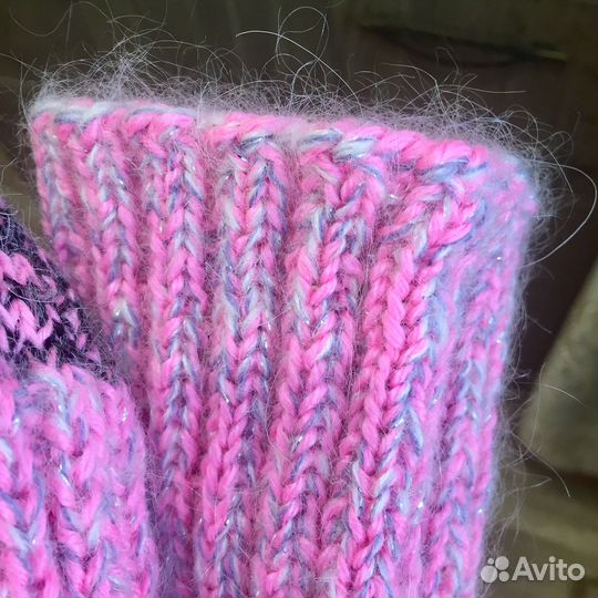 Теплые вязаные шерстяные носки, размер 42-43