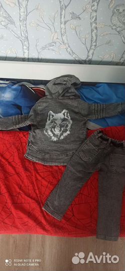 Джинсовый костюм для мальчика 98