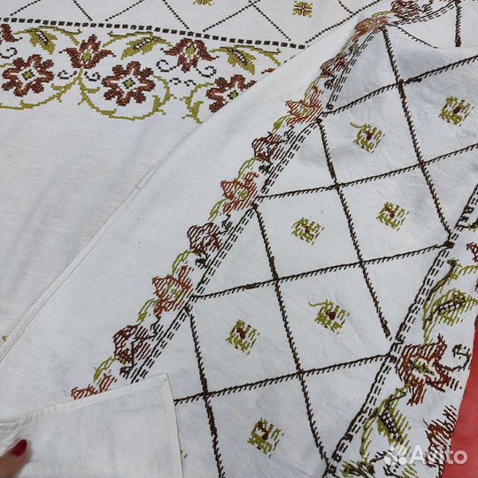 Скатерть лен с вышивкой