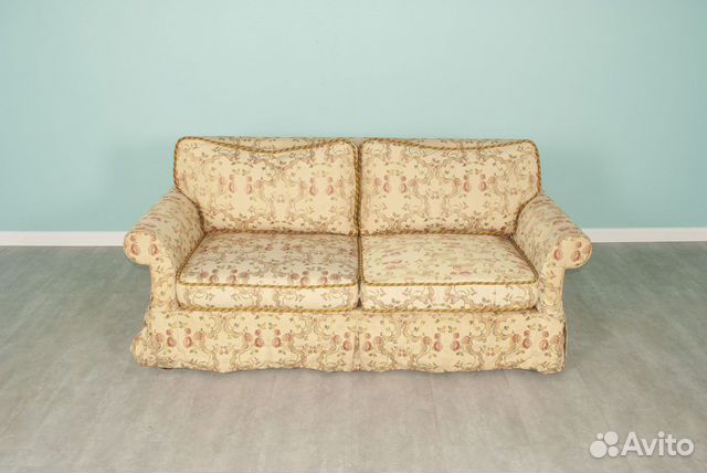 Диван итальянский 180х85х75 см, жёлтый