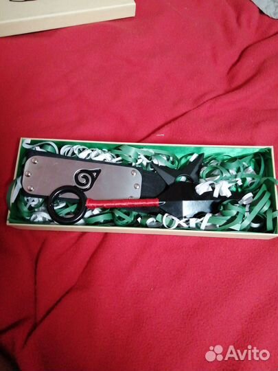 Набор наруто Кунай, сюрикен, повязка шиноби