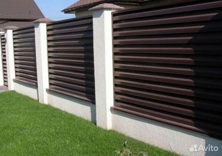 Забор из профнастила / монтаж и установка