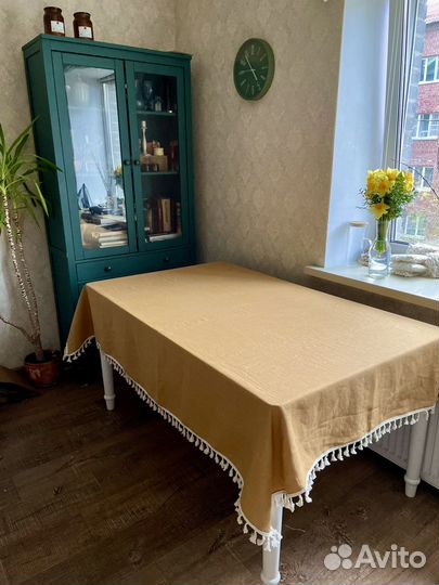 Скатерть лен кисти бахрома