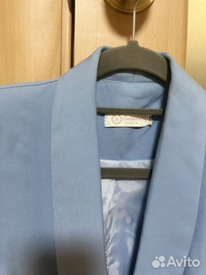 Пиджак женский 42 голубой