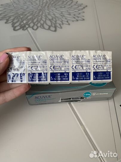 Линзы контактные acuvue oasys 1 day - 3,50