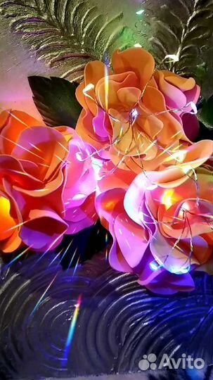 Картина барельеф с подсветкой