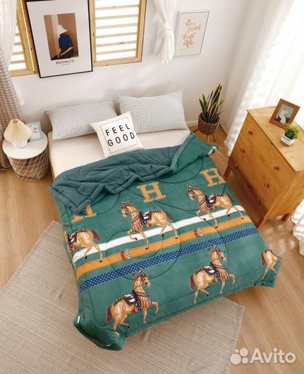 Белье постельное с готовым одеялом евро