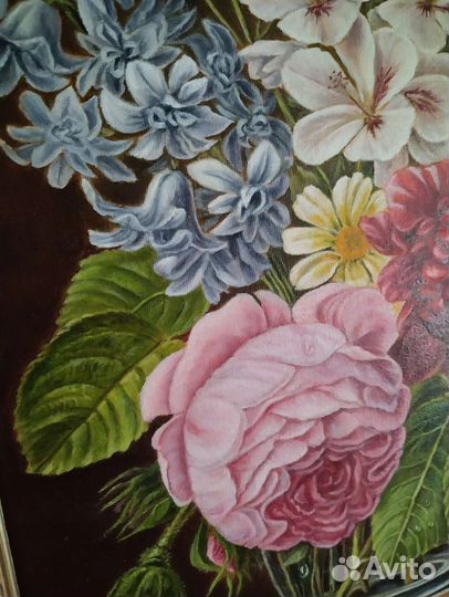 Картина маслом на холсте цветы