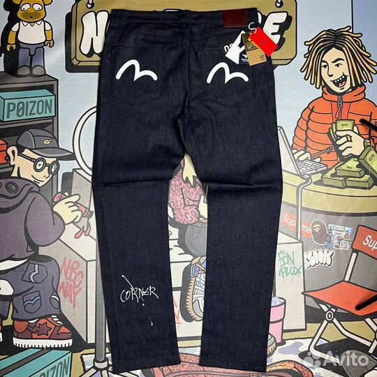 Джинсы evisu White Big Hills Narow Comfort Jeans