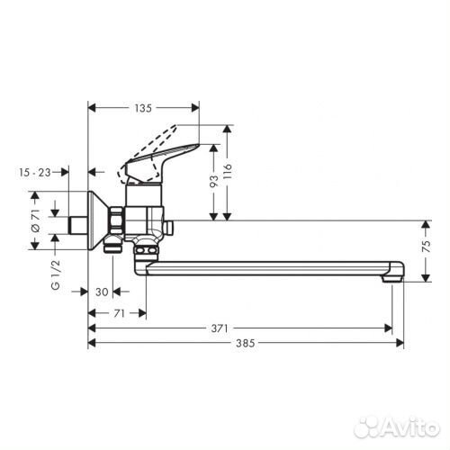 Смеситель универсальный hansgrohe 71402000 Хром