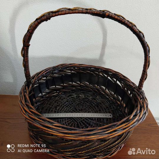 Большая корзина подарочная прочная ротанг