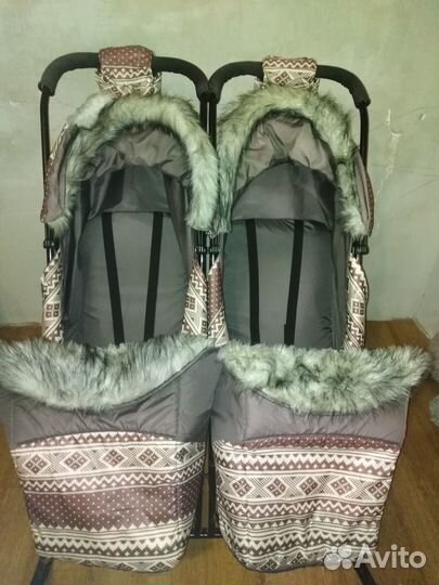 Санки коляска для двойни