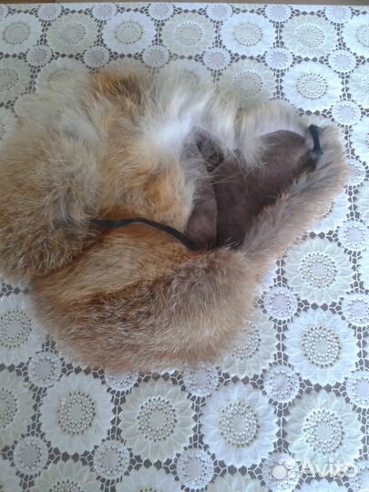 Шапка ушанка из лисы