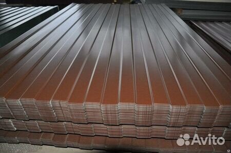 Профнастил некондиция С8, 0,45мм шоколад 2,0 метра