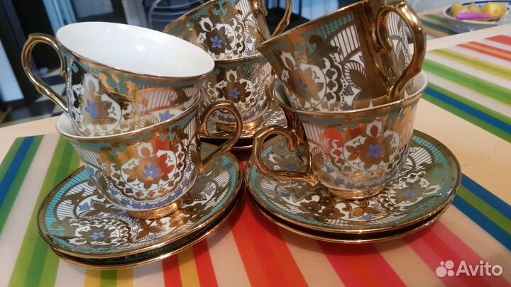 Сервиз чайный на 6 персон кружки и блюдца