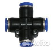 Фитинг четверник д. 8*8*8*8 пвх