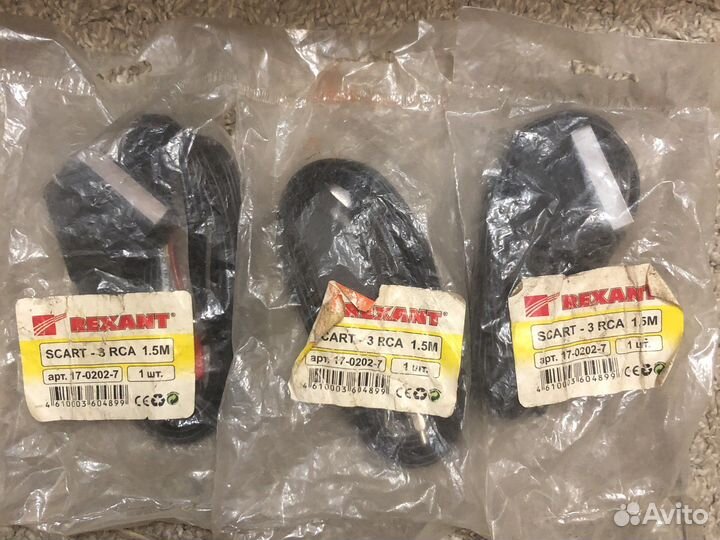 Кабель scart 3RCA