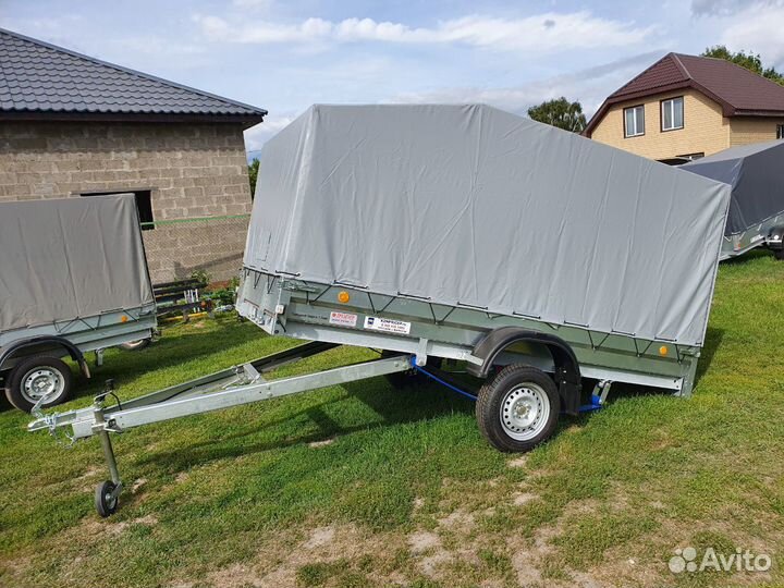 Прицеп оцинк. 3.2х1.4 Трейлер тент 1200мм серый