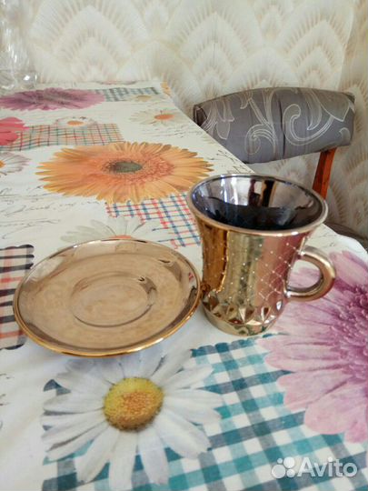 Чашка с блюдцем,оба вида по 6 пар