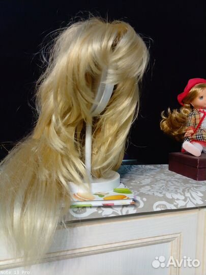 Парик блонд с челкой,Длина 45 см