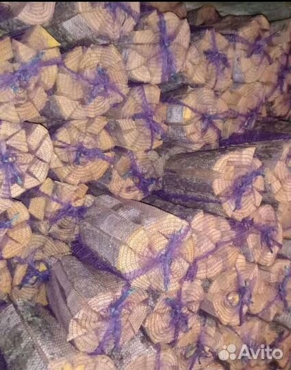 Дрова сухие в сетках