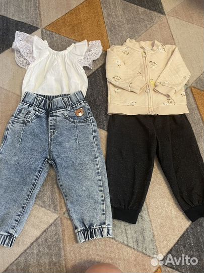 Одежда пакетом на девочку 74 80