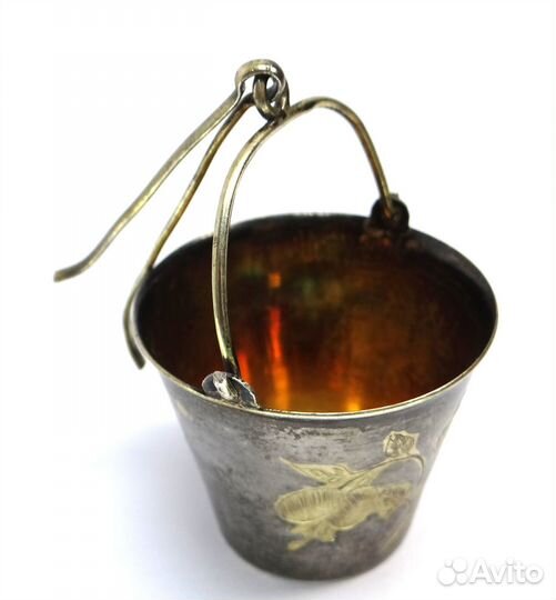 Антикварное советское серебряное ситечко для чая