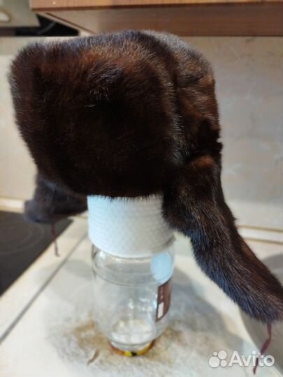 Шапка ушанка норковая 60-62