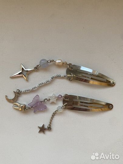 Заколки с бусинками