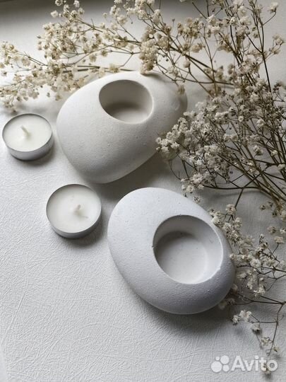 Подсвечники из гипса для Вашего интерьера