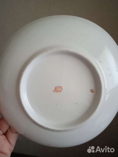 Чайная пара фарфор СССР, лфз с клеймом