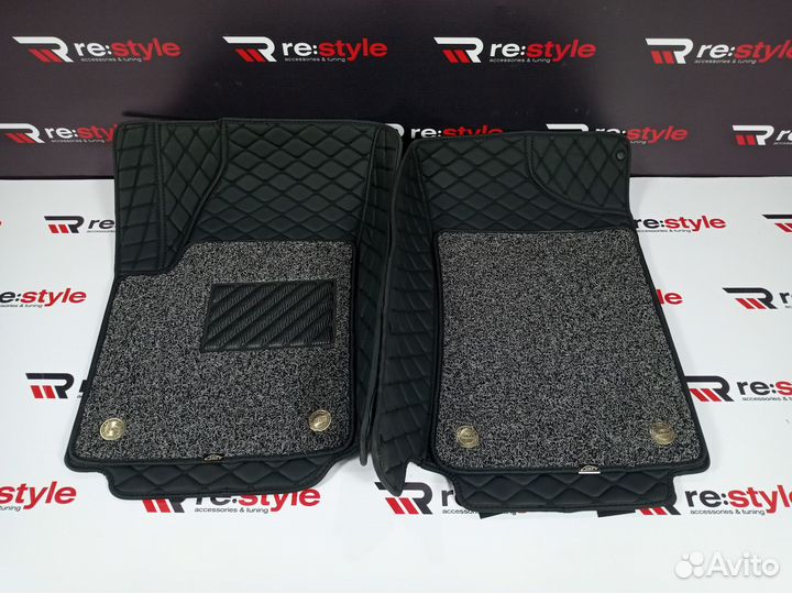 Ковры салона 3D Nissan Patrol 62 Левый руль Черные