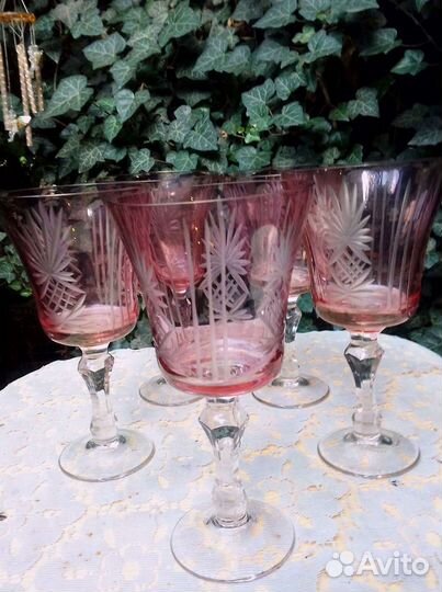 Фужеры цветное стекло СССР