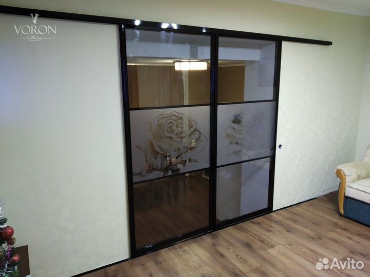 Стеклянные перегородки (раздвижные и стационарные)