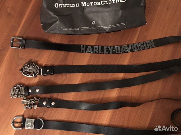 Ремни мужские, кожа, мотосимволика