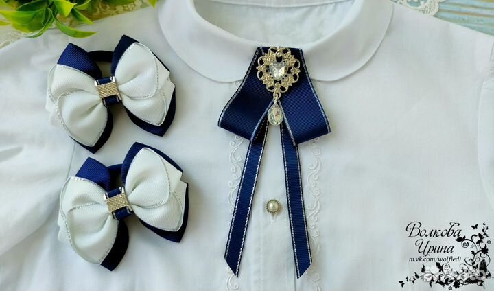 Галстуки для девочки ручной работы