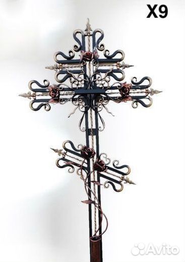Крест кованый на могилу