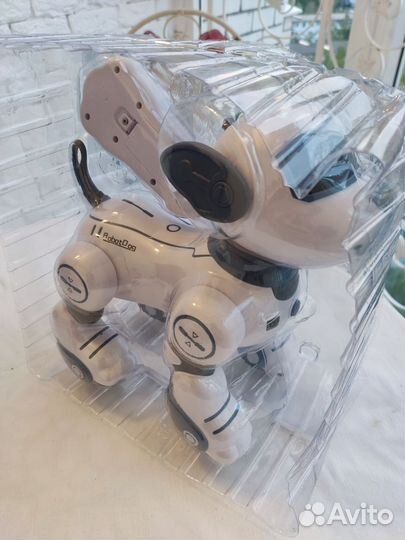 Игрушка робот собака розового цвета