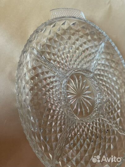 Хрустальная менажница СССР