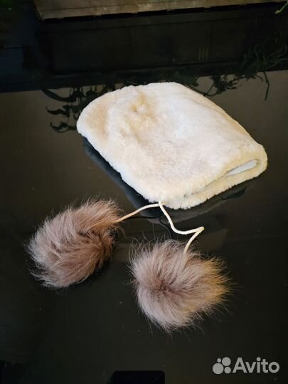 Шапка мех овчина для девочки