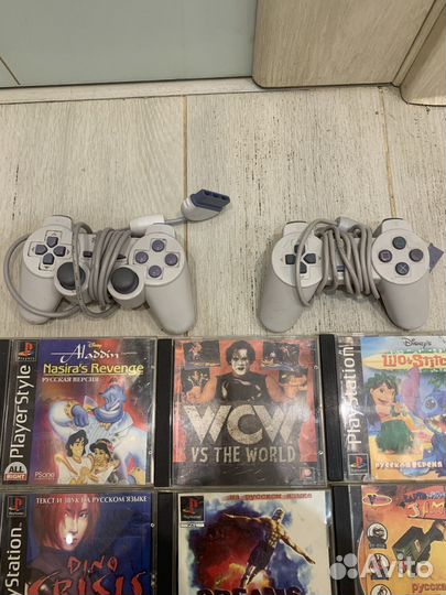 Диски ps1 + 2 джойстика