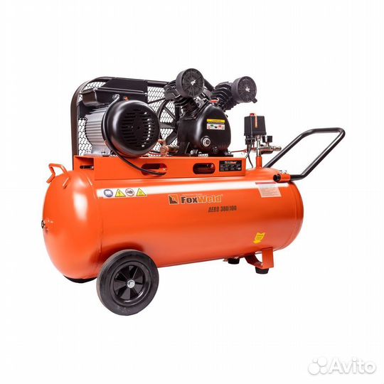 Масляный ременной компрессор FoxWeld aero 380/100