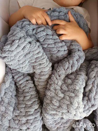 Плед из ализе пуффи