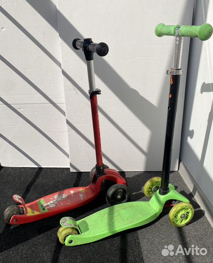 Самокат детский со светящимися колесами