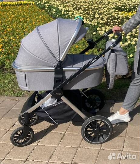 Коляска luxmom 750 2в1. + автолюлька