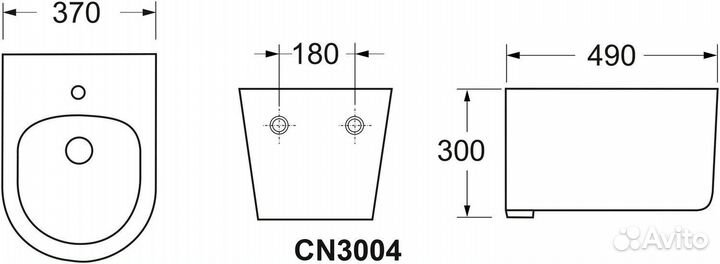 Подвесное биде Ceramica Nova Moments CN3004