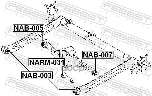 Сайлентблок рычага nissan almera 00-12/primera