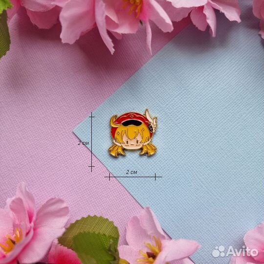 Набор металлических пинов из игры Геншин Импакт