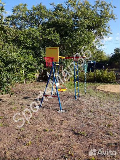 Детский уличный комплекс Дачный Эконом с кольцом