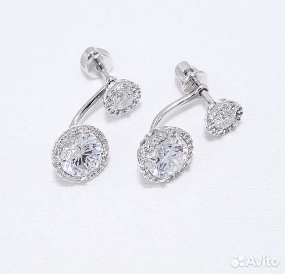 Серьги- пуссеты sokolov серебро